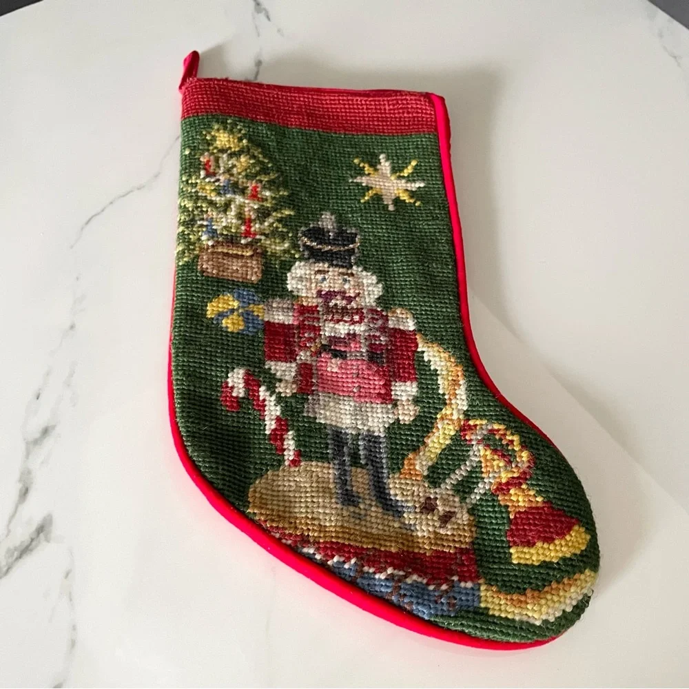 Nutcracker Needlepoint Holiday Stocking